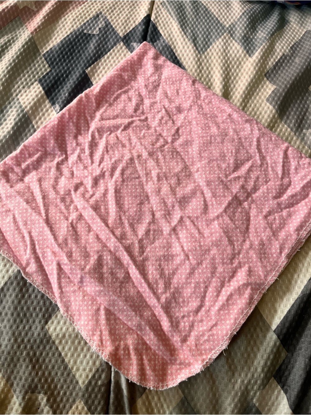 Swiggles Pink Polka Dot Baby Blanket